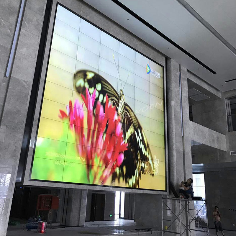 山東淄博房地產60塊49寸大屏幕拼接屏安裝視頻