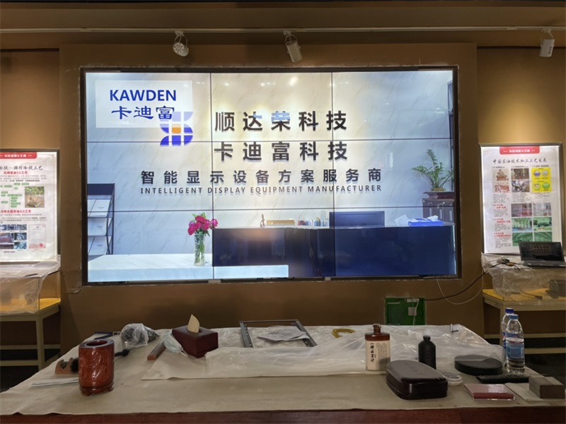 湖南衡陽大三湘茶油49寸液晶拼接屏展廳展示