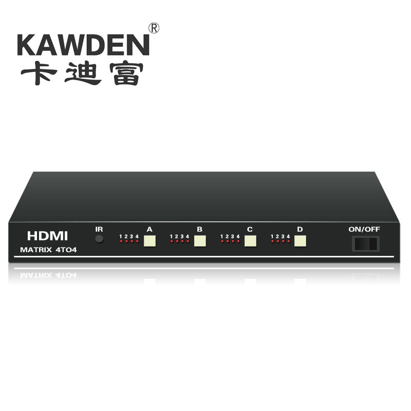 HDMI矩陣主機4進4出KD-HDMI0404 高清網絡監控視頻服務器定制